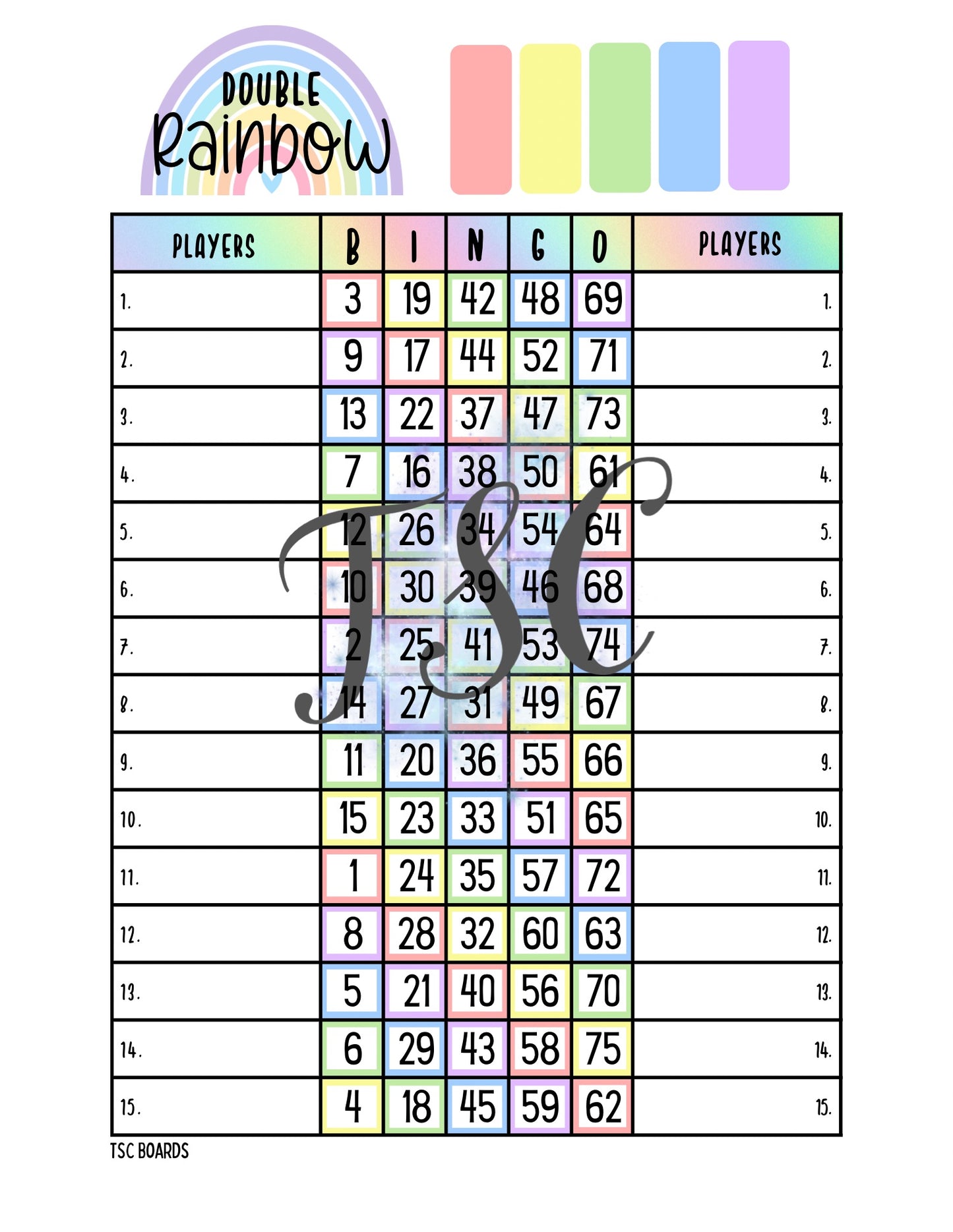 Rainbow Double Board 1-75 Ball