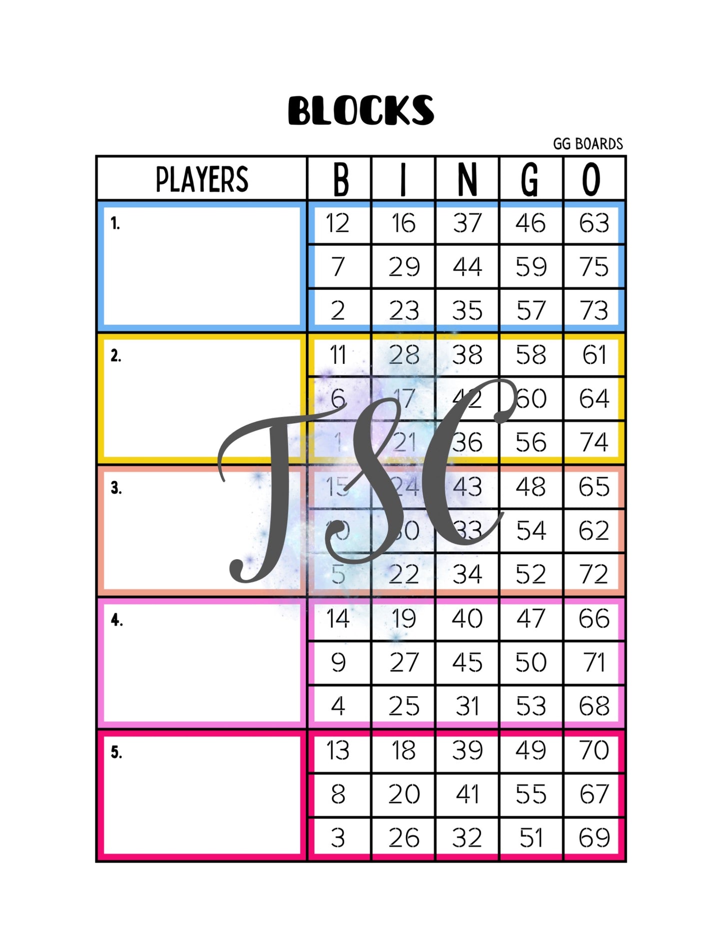 Rainbow Block 1-75 Mixed