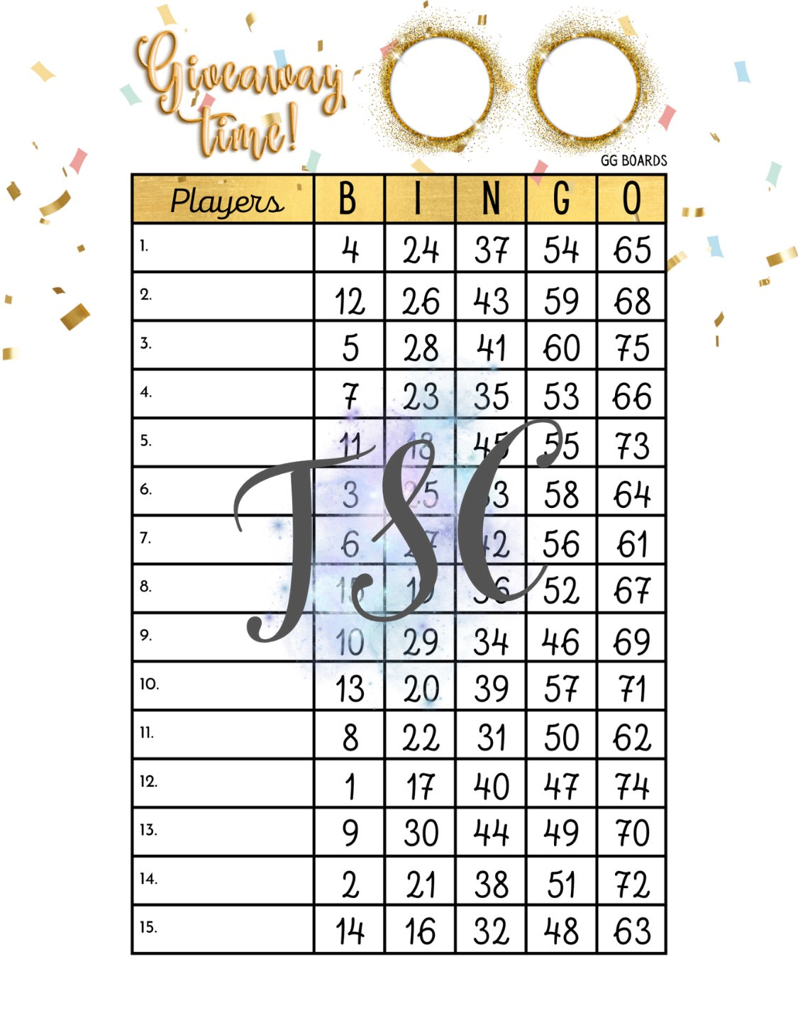 Giveaway Time Gold 1-75 Mixed