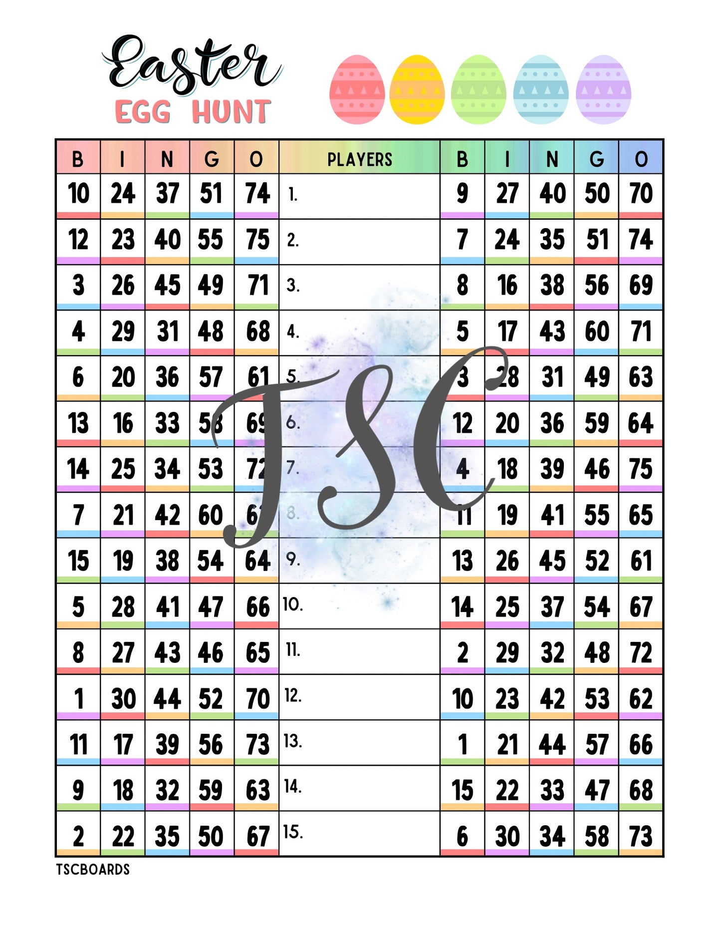 Easter Egg Hunt Double Page 1-75 Mixed