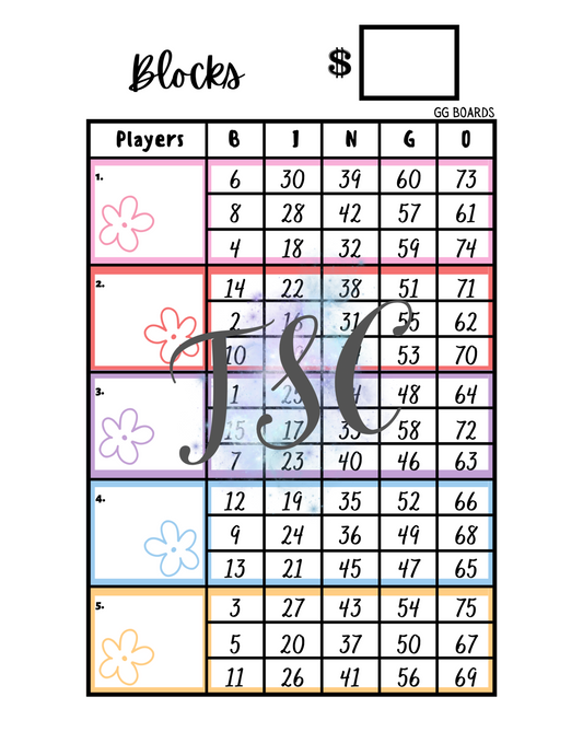 Flower Block 1-75 Mixed
