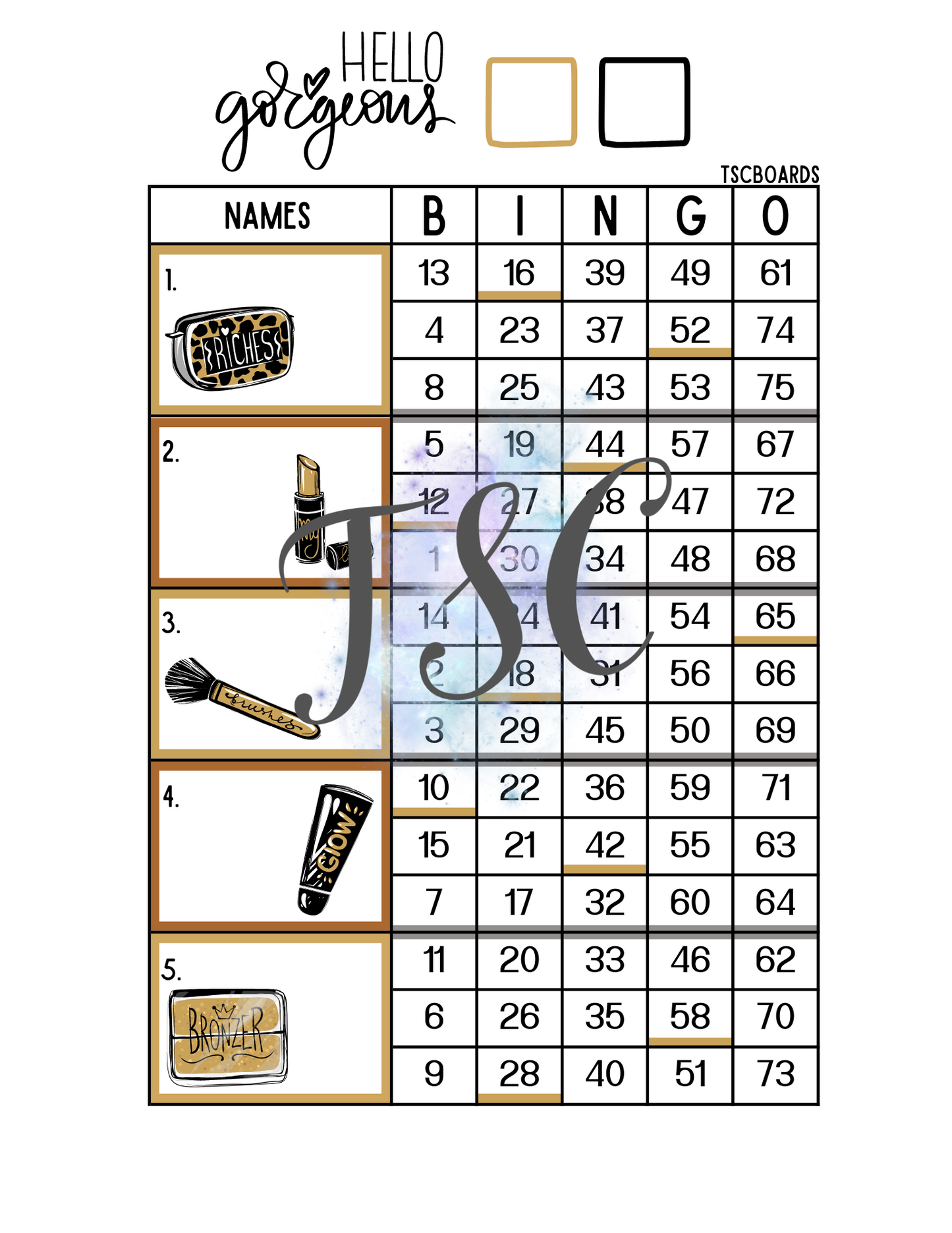 Hello Gorgeous Block Board 1-75