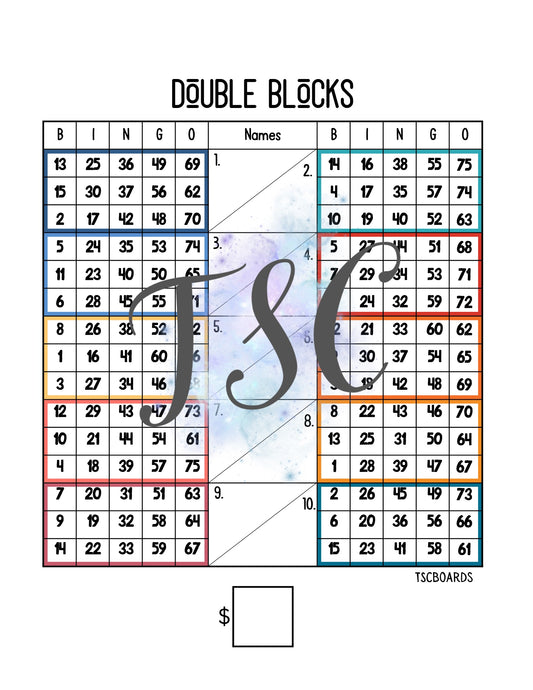 Double Blocks 1-75 Mixed