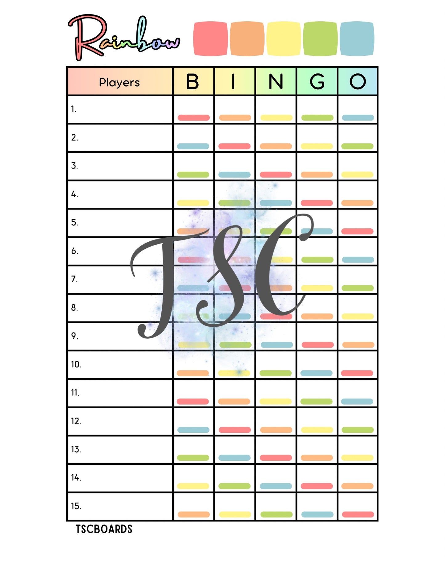 Rainbow Board 1-75 Ball