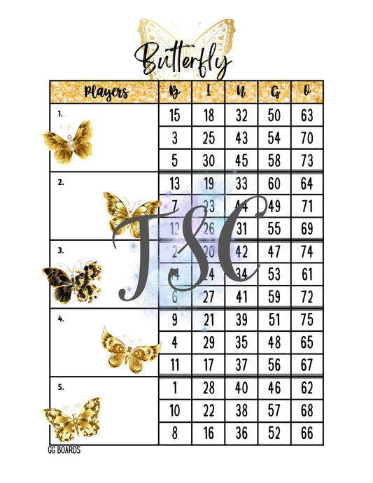 Gold Butterfly Block 1-75 Mixed