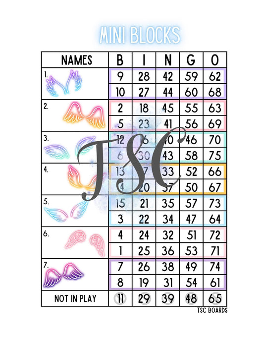 Mini Angel Wings Block 1-75 Mixed