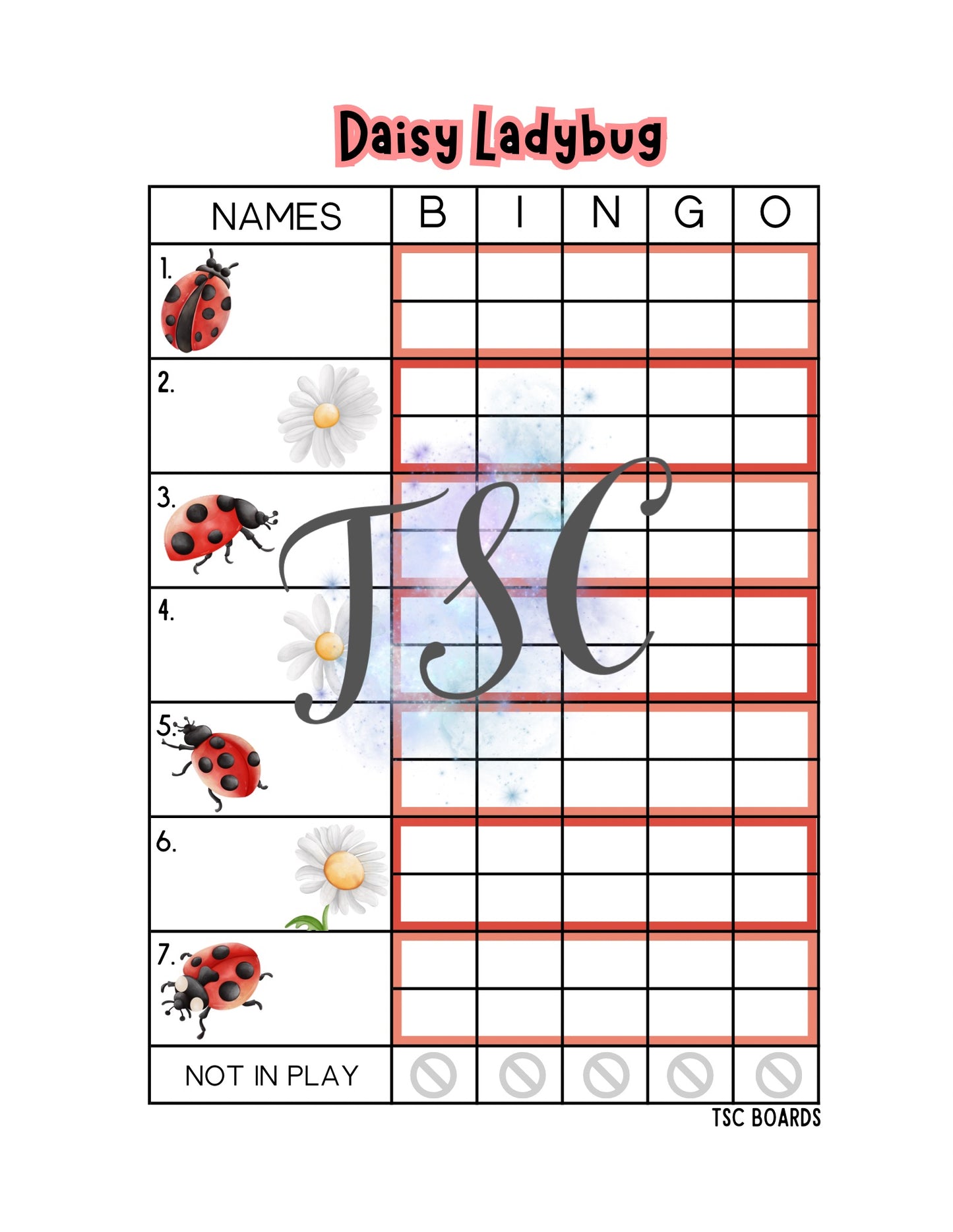 Daisy Ladybug Mini Block 1-75 Ball