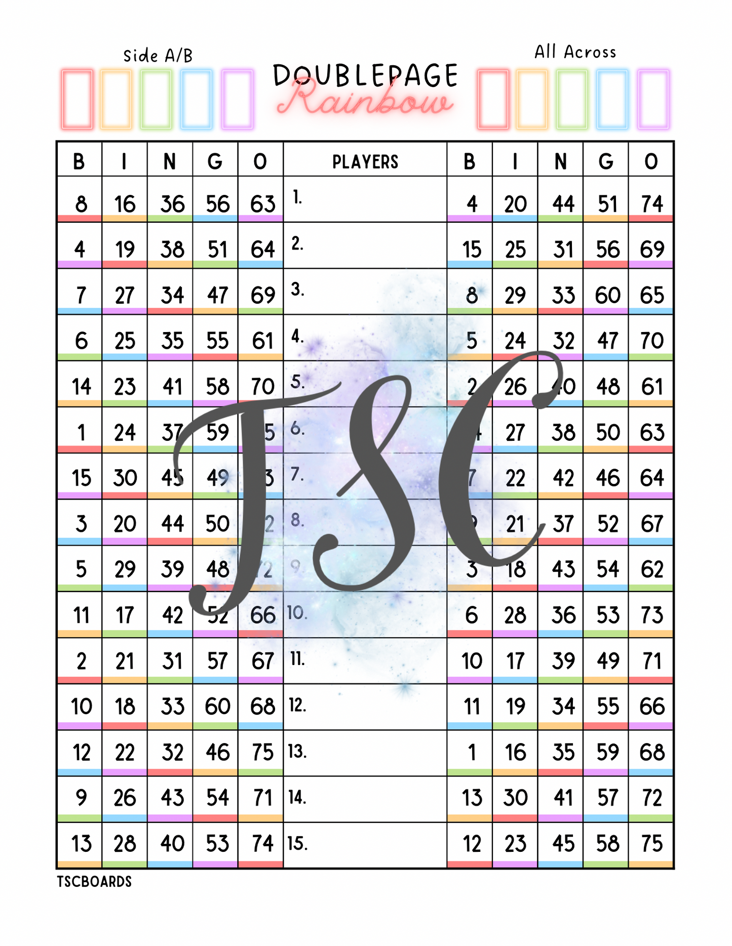 Double Page Rainbow 1-75 Mixed