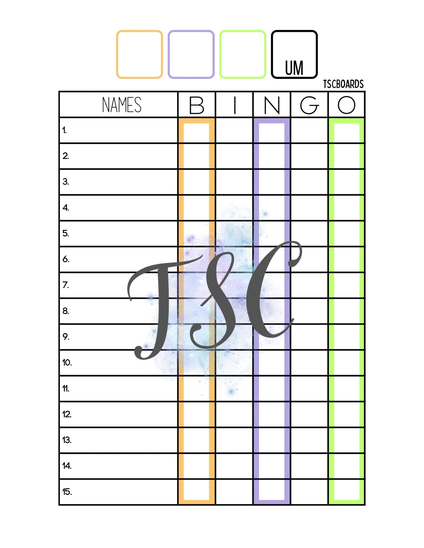3 Colour Board 1-75 Ball