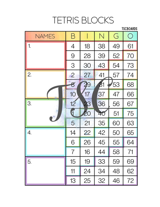 Tetris Blocks Board 1-75 Ball