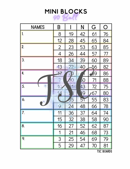 Mini Block 1-90 Mixed