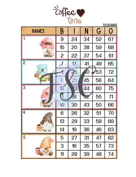 Coffee Time Gnomes Board 1-75