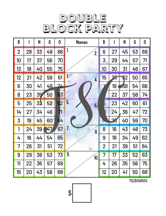 Double Blocks 1-75 Mixed