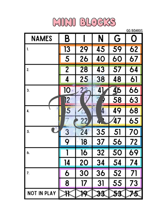 Mini Block 1-75 Mixed