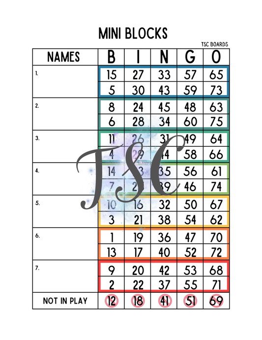 Mini Block 1-75 Mixed