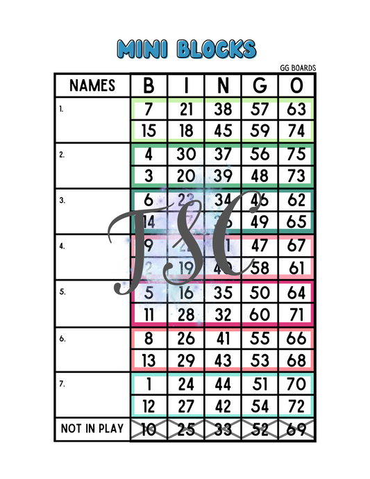 Mini Block 1-75 Mixed