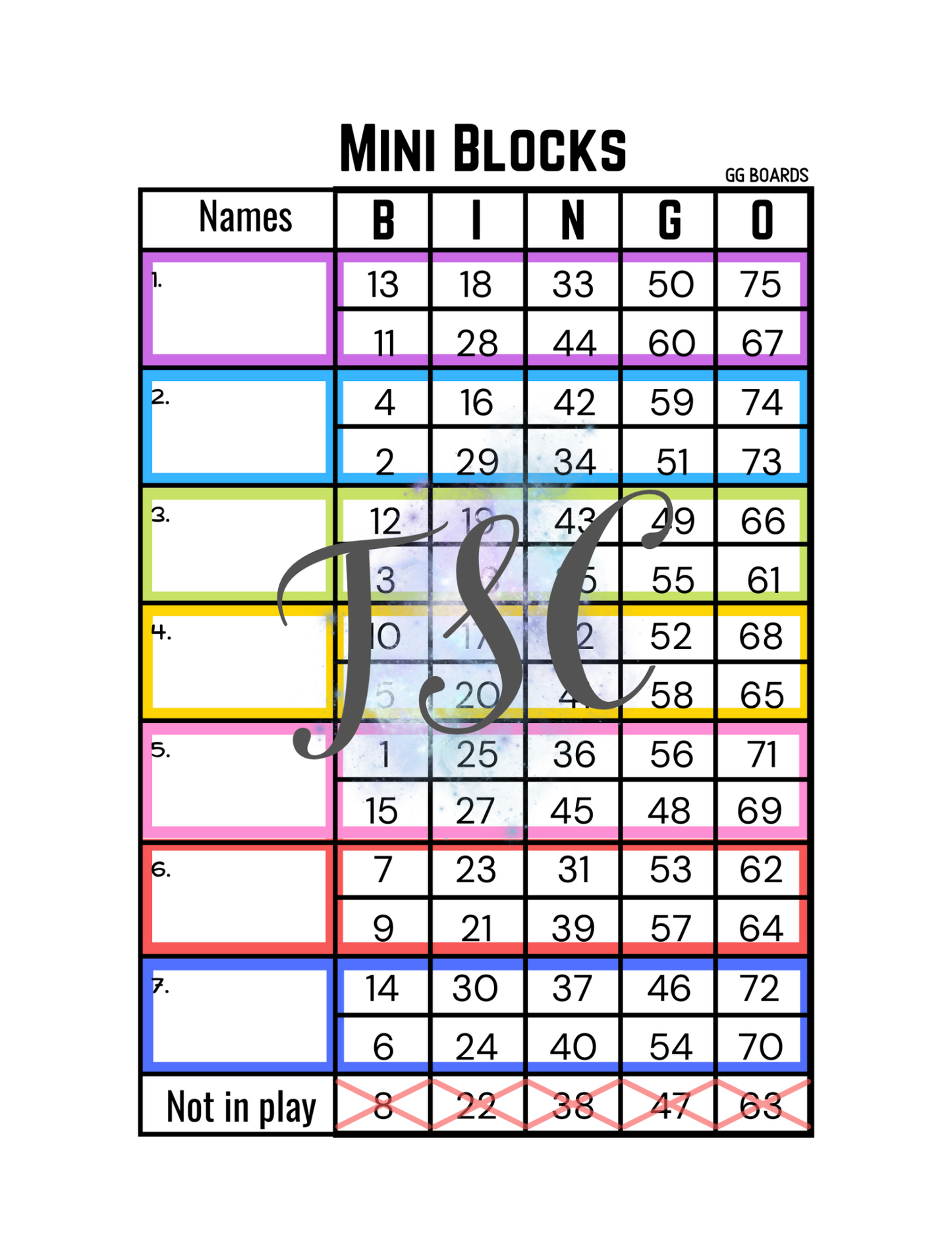 Mini Blocks 1-75 Mixed