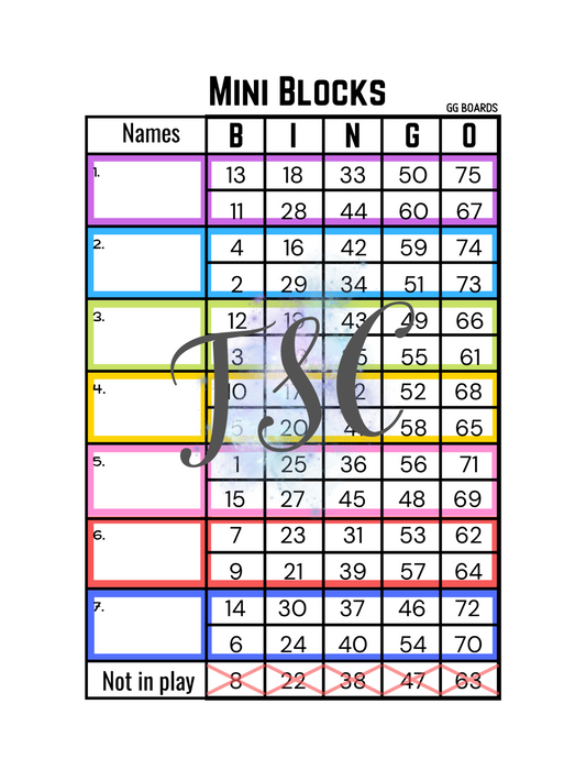 Mini Blocks 1-75 Mixed