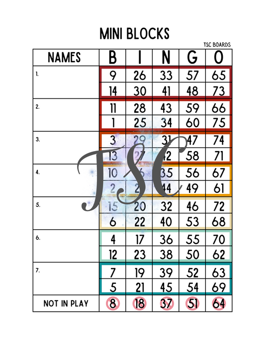 Mini Block 1-75 Mixed