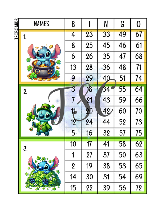 Lucky Stitch Mega Block Bingo Board 1-75 Ball