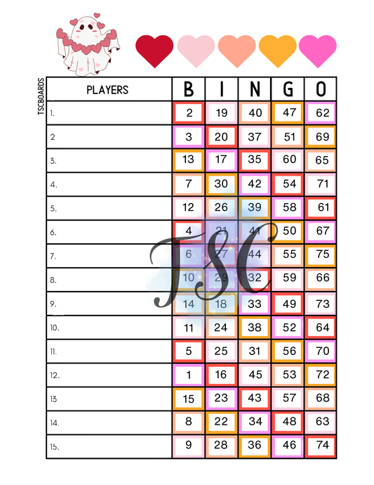 Ghost Hearts Rainbow 1-75 Ball