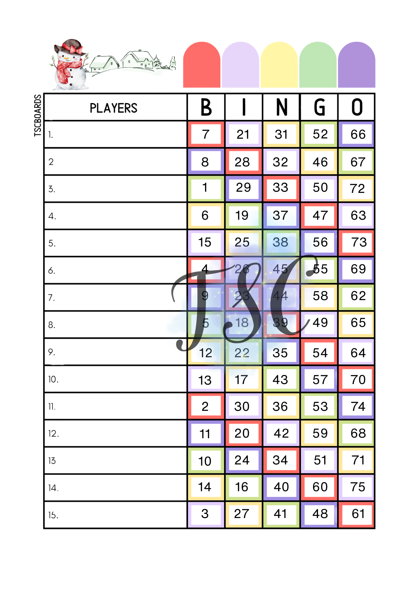 Snowy Village Board 1-75 Ball