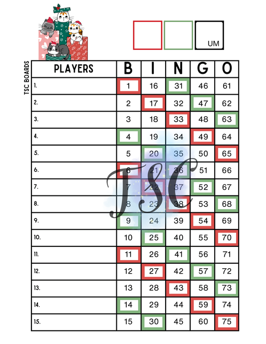 2 Colour Cats in Box 1-75 Ball