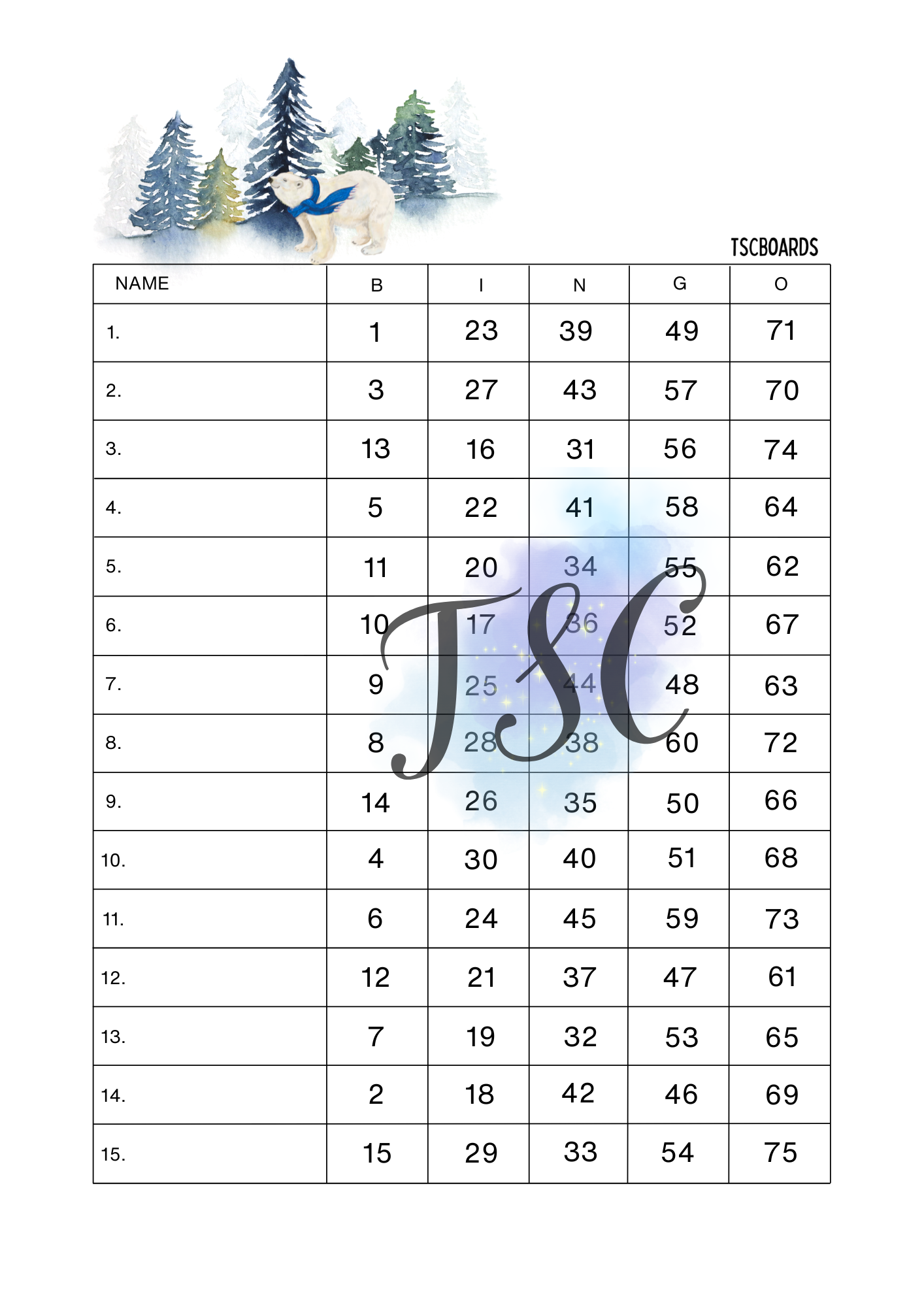 Polar Bear Winter 1-75 Ball