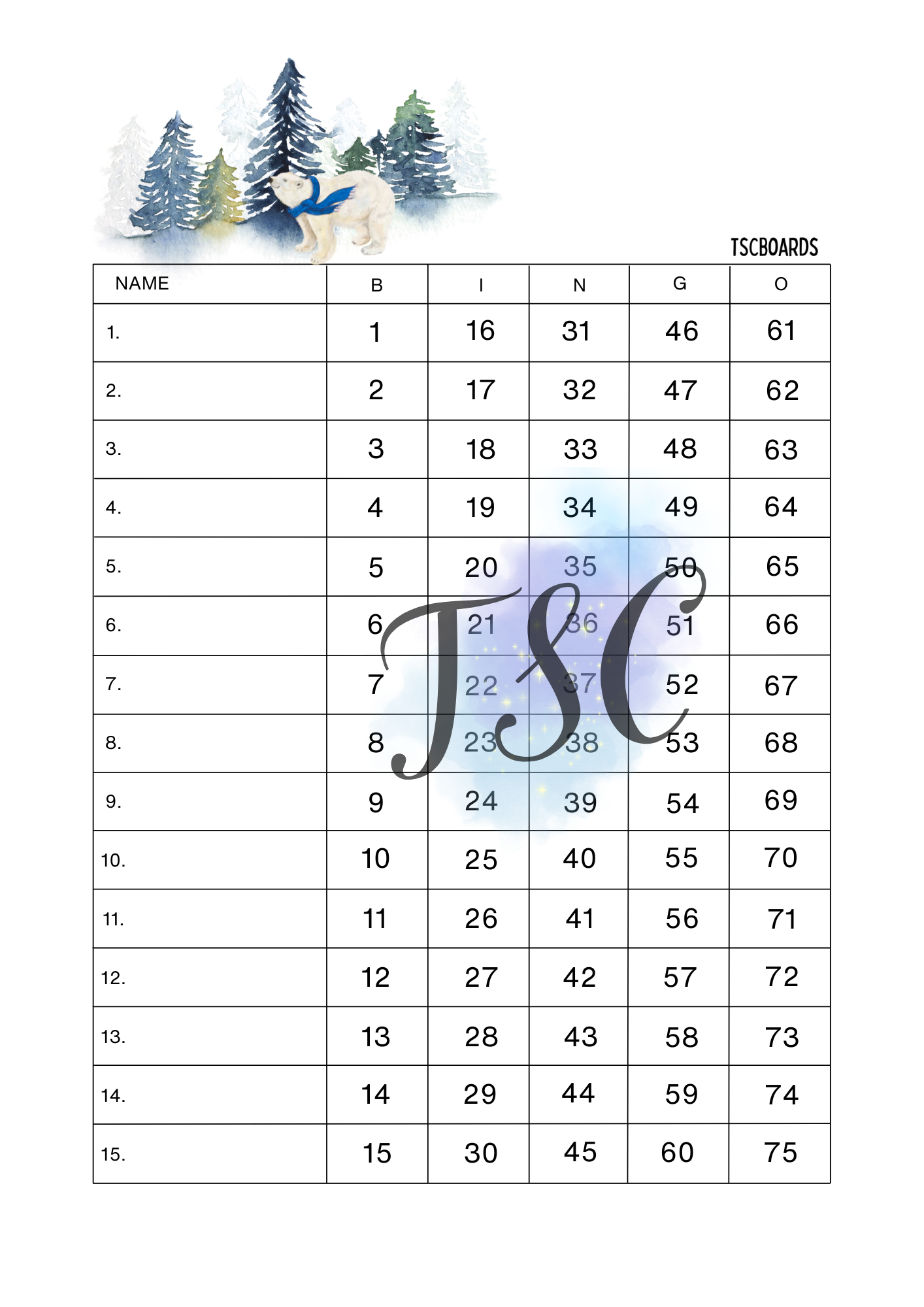 Polar Bear Winter 1-75 Ball