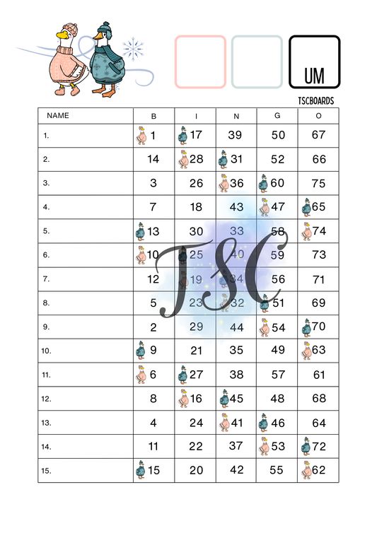 Winter Ducks 1-75 Ball