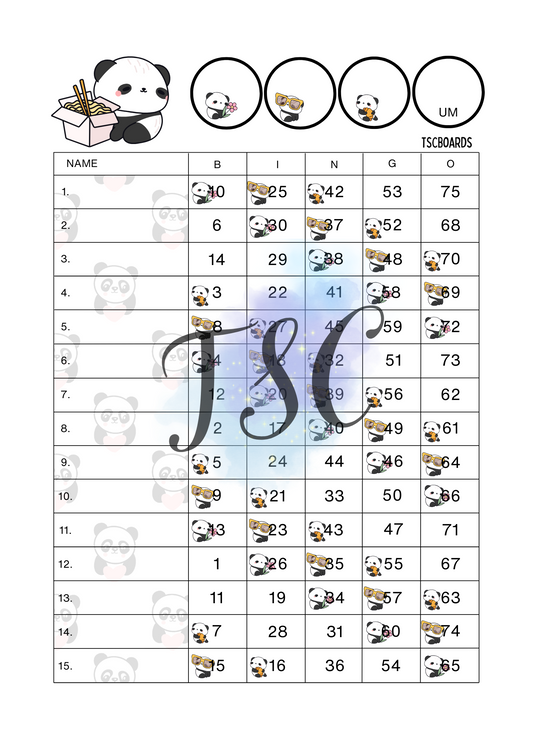 Panda Rainbow Board 1-75 Ball