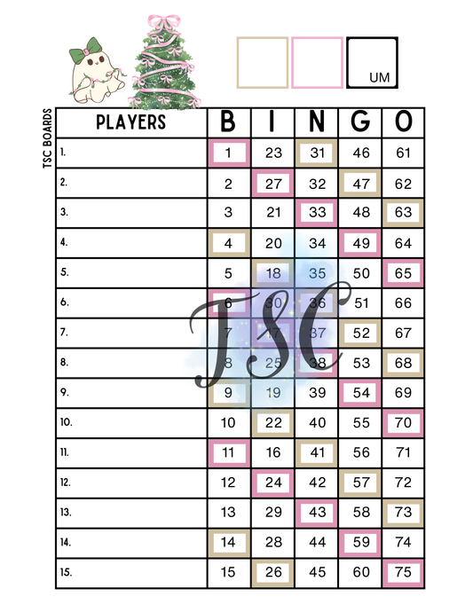 2 Colour Ghost Christmas 1-75 Ball