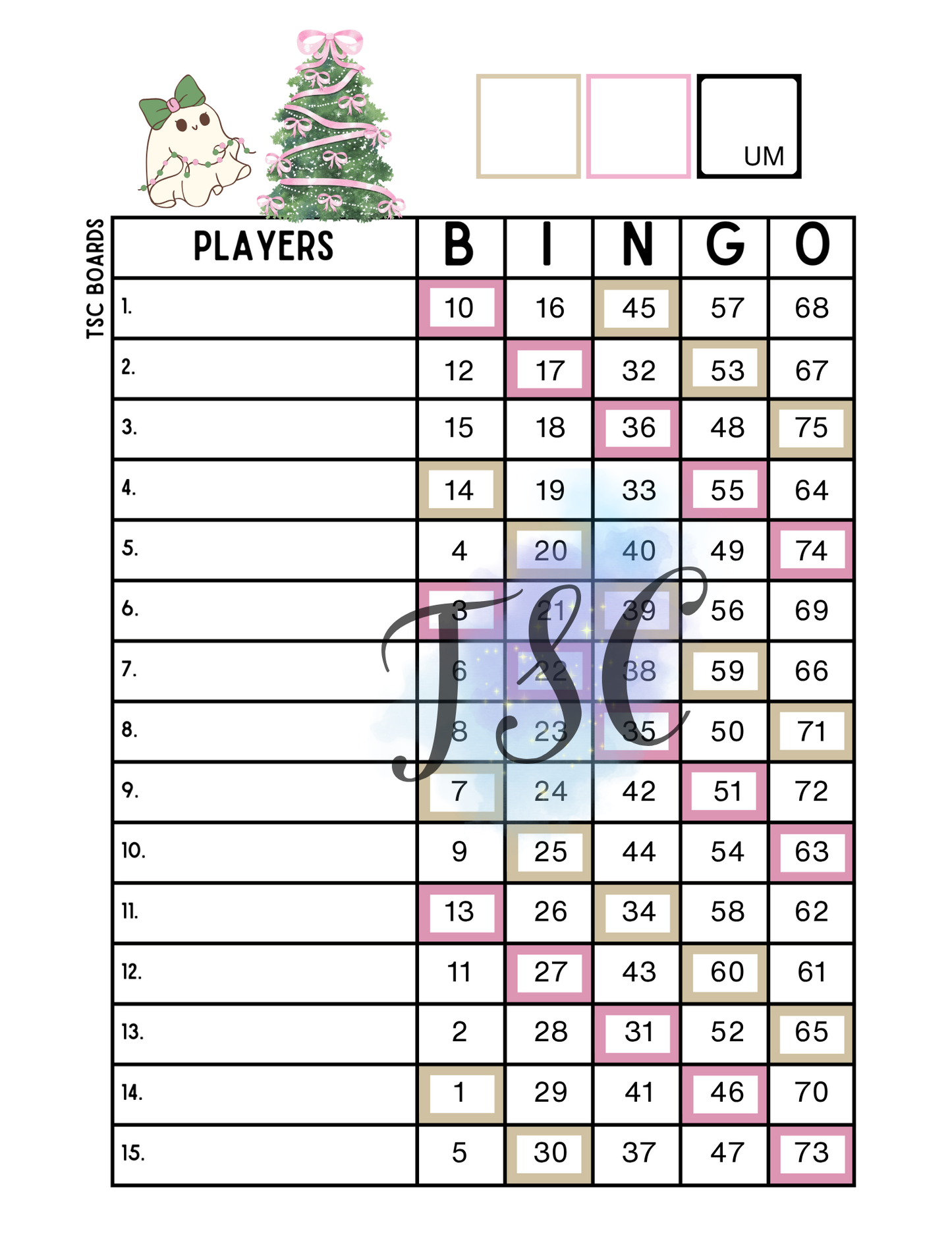 2 Colour Ghost Christmas 1-75 Ball