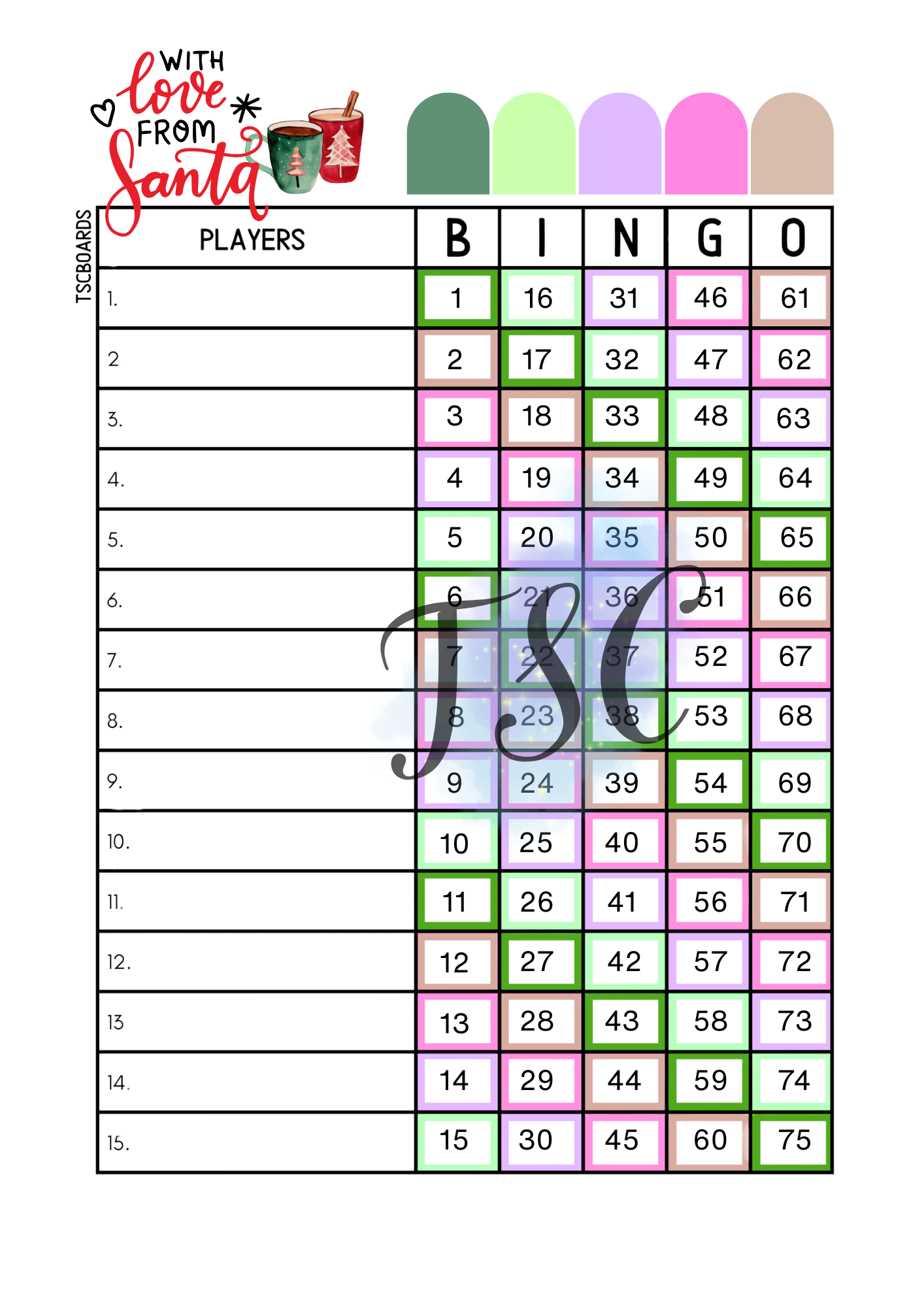 With Love From Santa 1-75 Ball