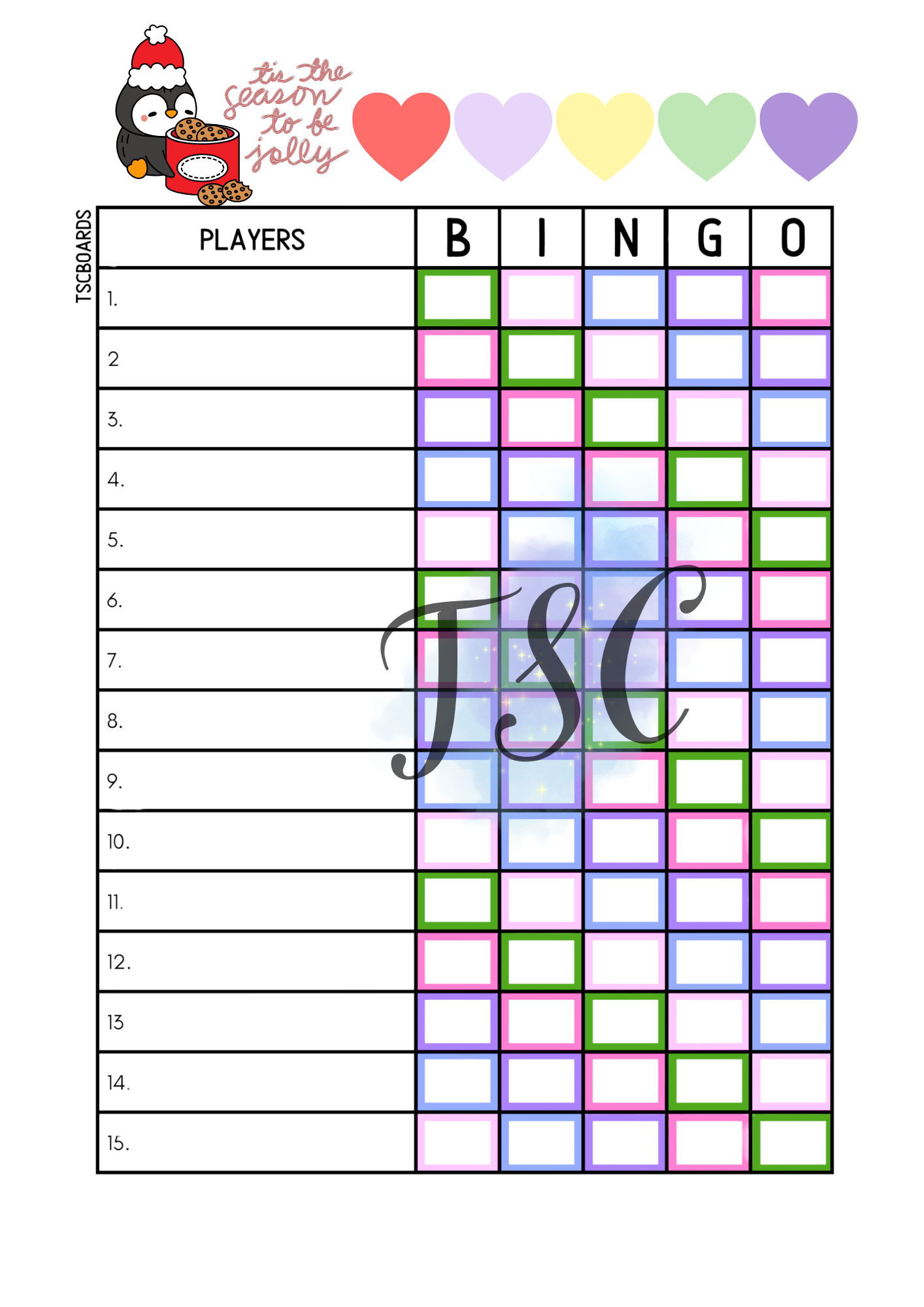 Tis The Season Board 1-75 Ball