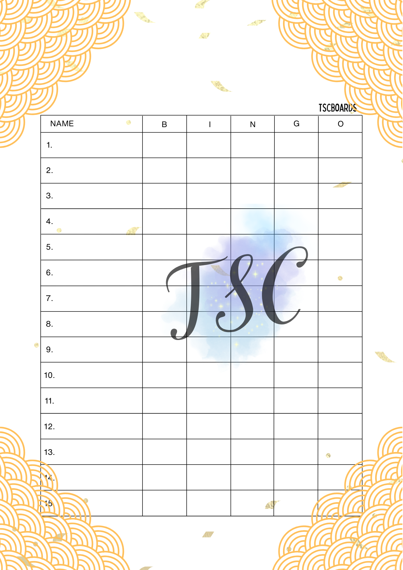 New Years Golden 1-75 Ball