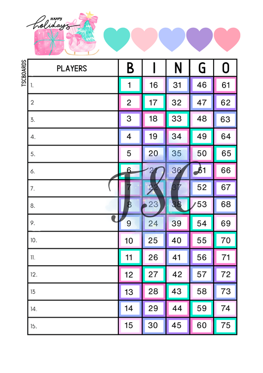 Bright Christmas Board 1-75 Ball