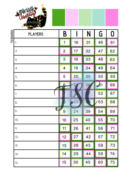 Merry Christmas Cat Rainbow 1-75 Ball