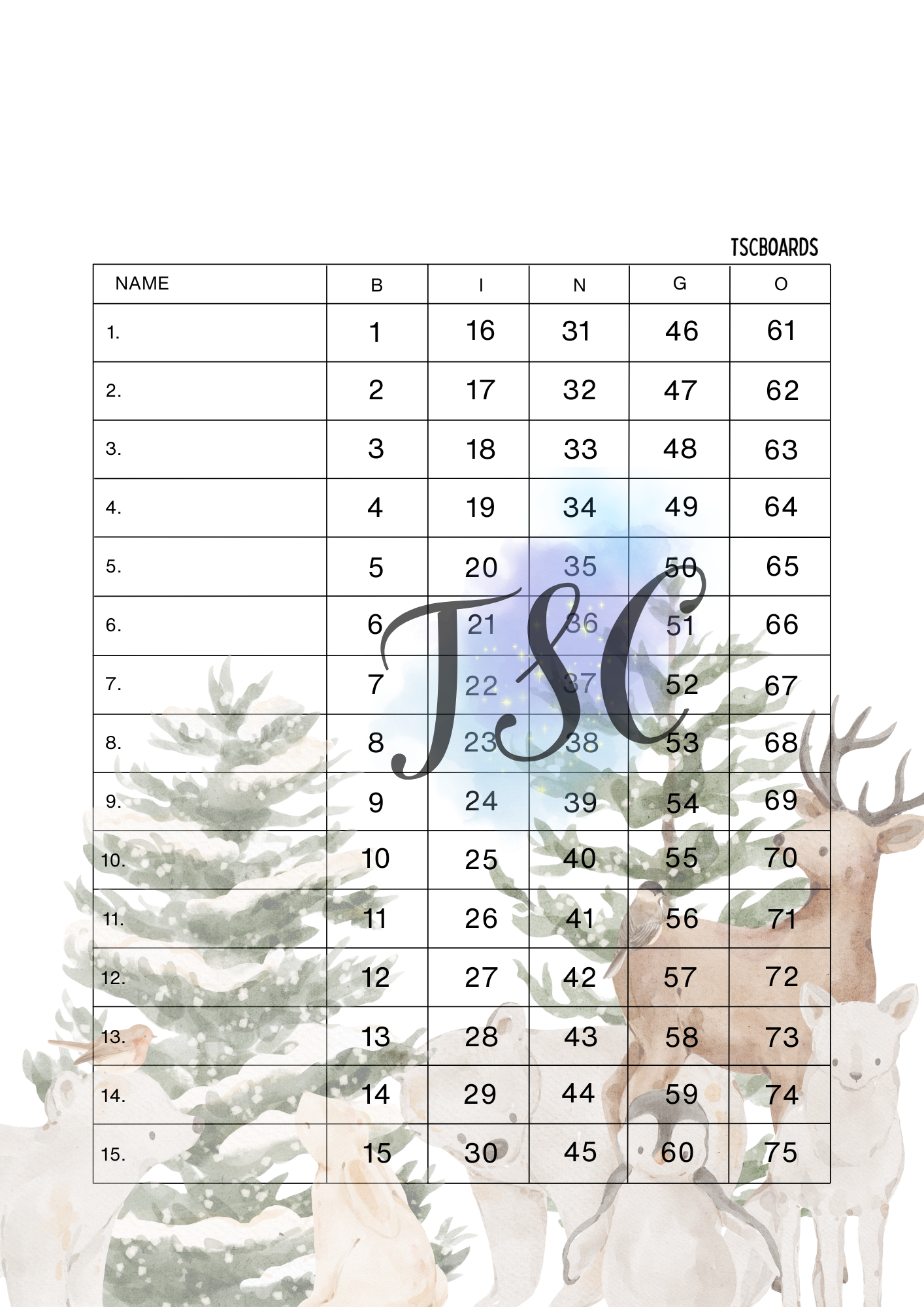 Winter Critters 1-75 Ball