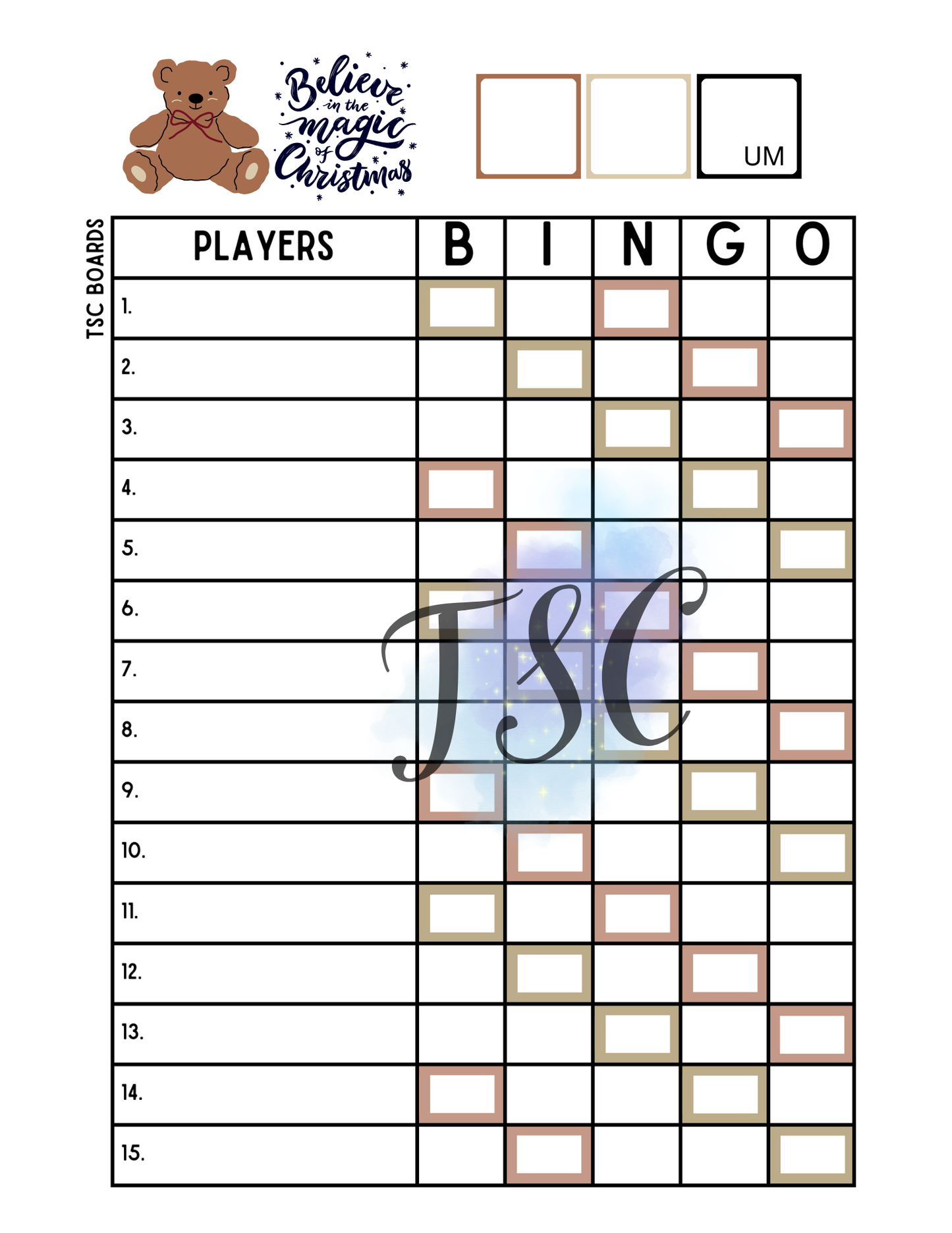 2 Colour Teddy Christmas 1-75 Ball