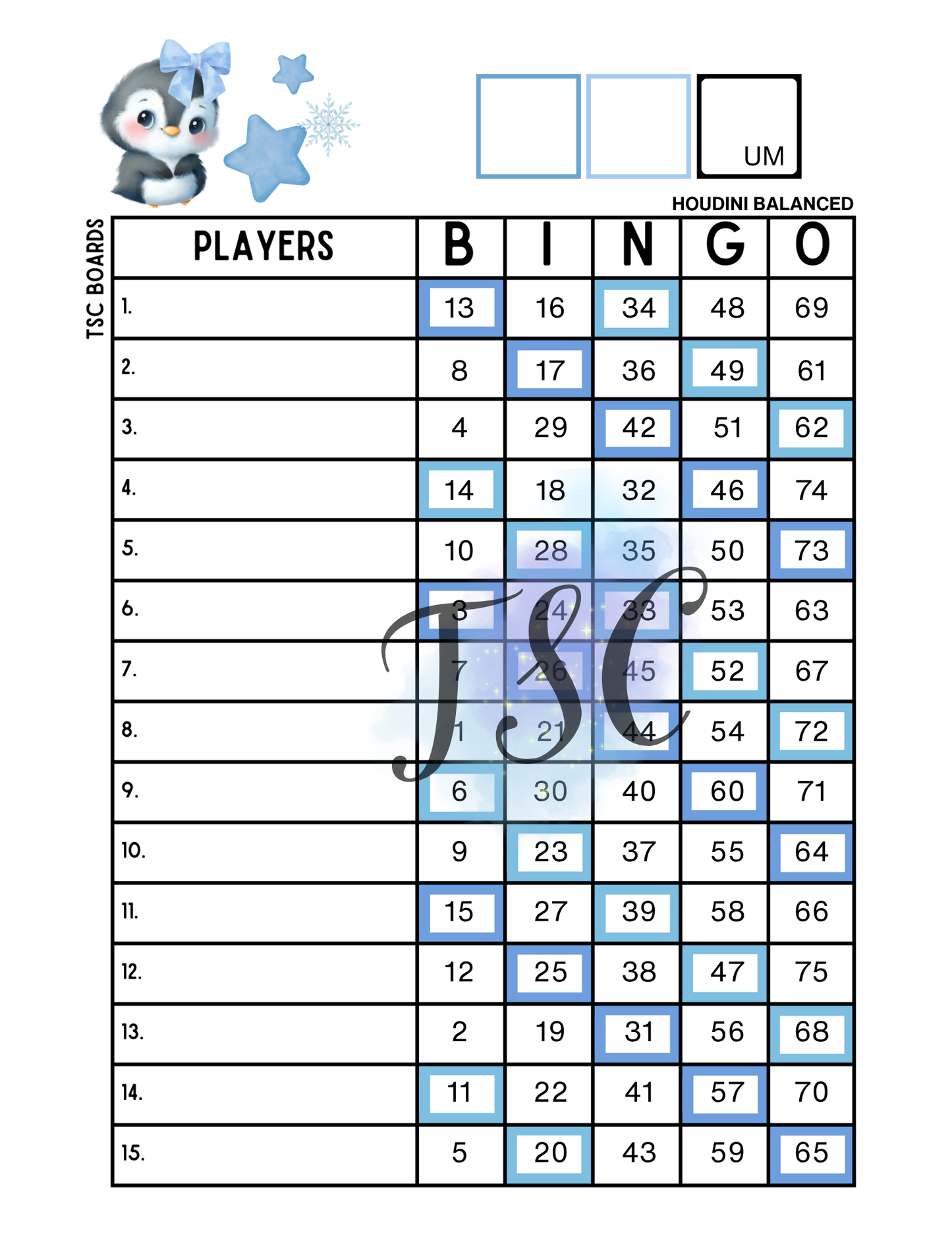 2 Colour Baby Penguin Houdini Board 1-75 Ball