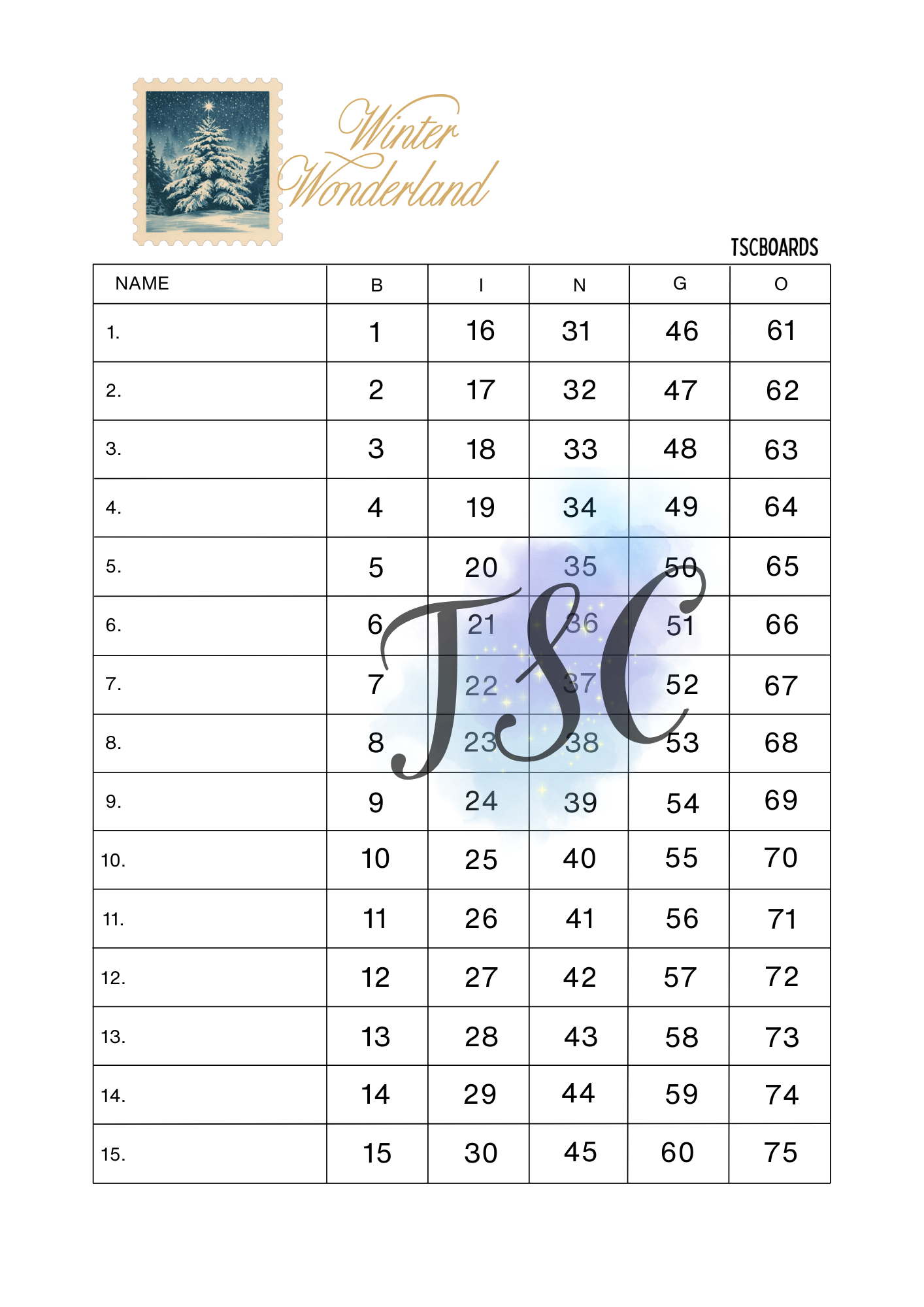 Winter Wonderland 1-75 Ball