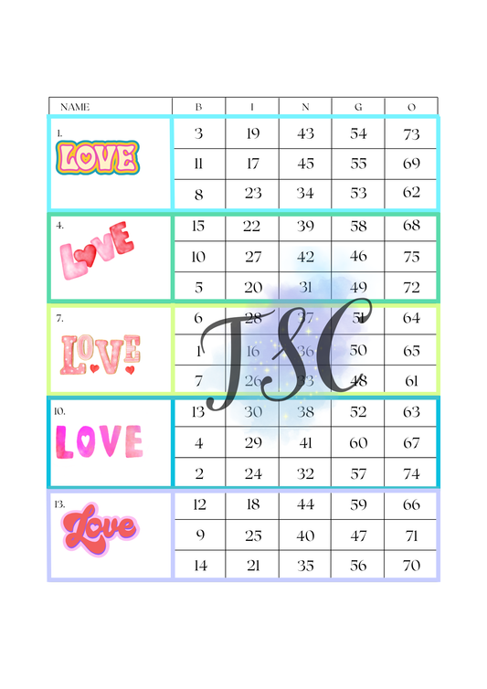 Love Letters Blocks 1-75 Ball