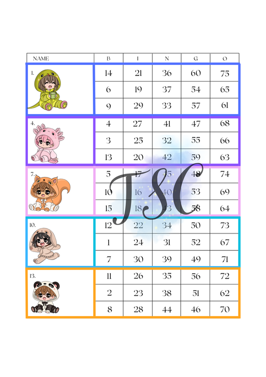 Cozy PJ Blocks 1-75 Ball