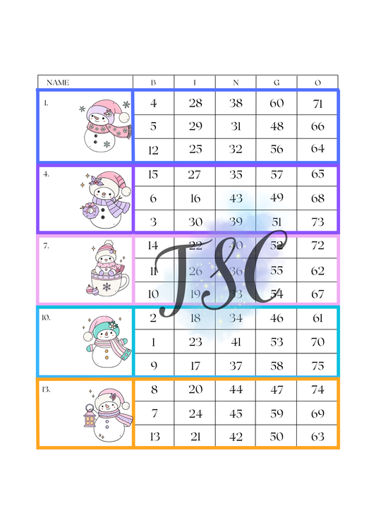 Snowman Blocks 1-75 Ball