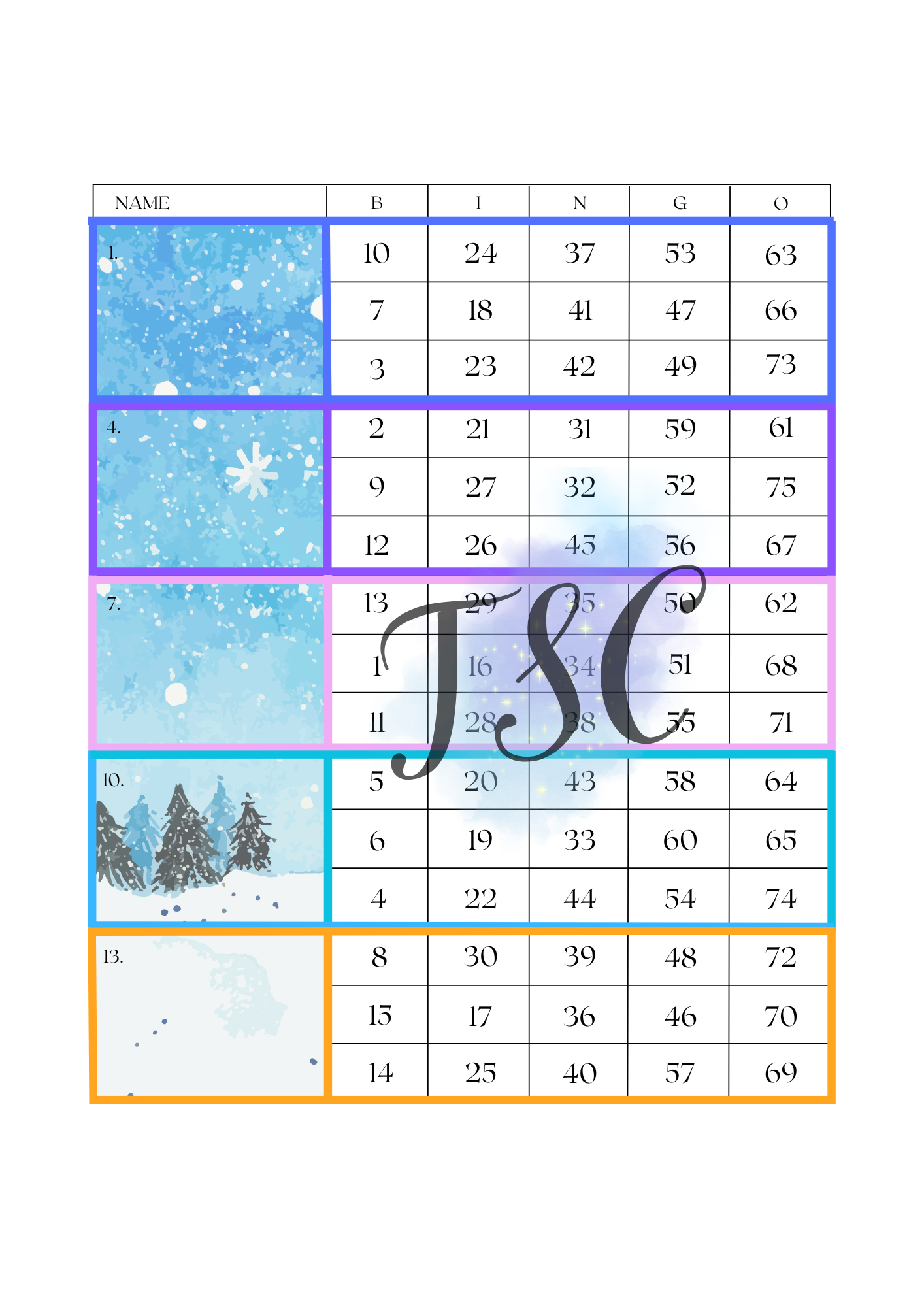 Snowy Land Blocks 1-75 Ball