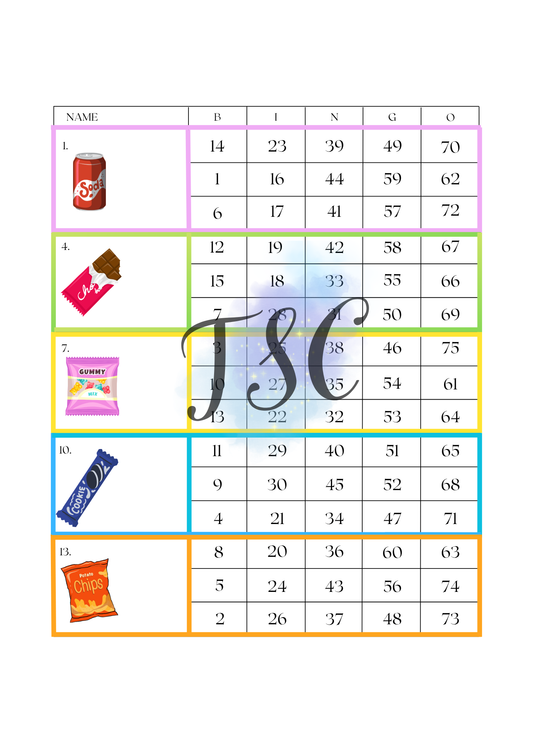 Halloween Snacks Blocks 1-75 Ball