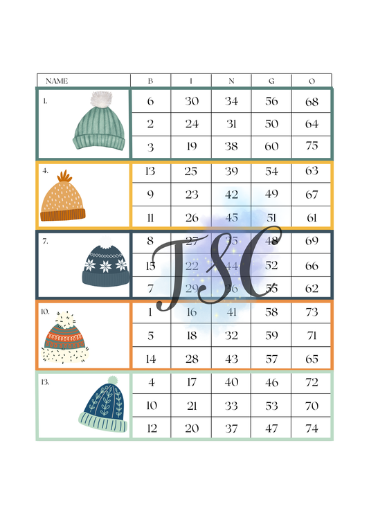Snow Hats Blocks 1-75 Ball