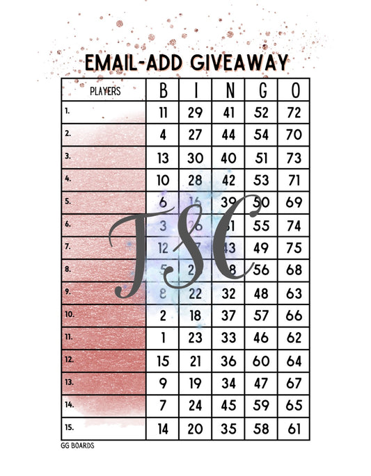 Email-Add Giveaway 1-75 Mixed