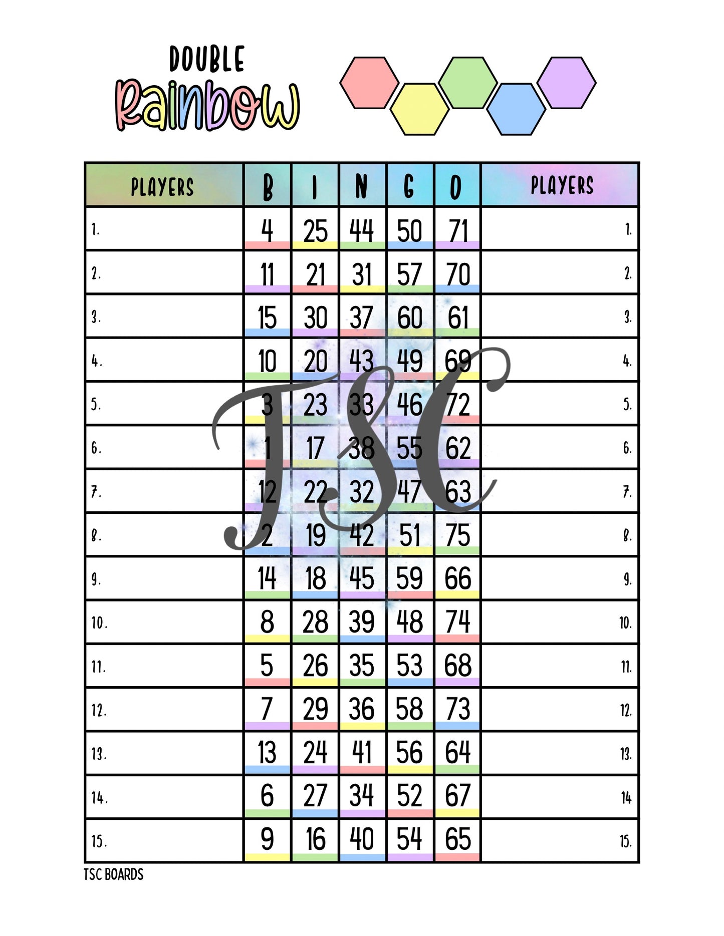 Rainbow Double Board 1-75 Ball